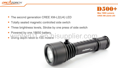 1000lumens magnetic controlled diving light