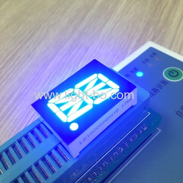 Ultra blue 0.8" 16 segment led display common anode for process control