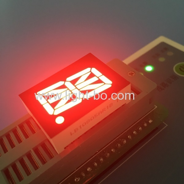 Pure Green 16 segment led dispaly single digit 0.8" common anode for temperature humidity control