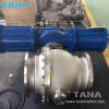 High quality carbon steel A216 WCB flanged ends trunnion mounted ball valve with pneumatic actuator