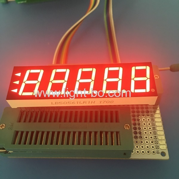 Super red common cathode 5 Digit 0.56-inch 7 Segment LED Display for Instrument Panel .