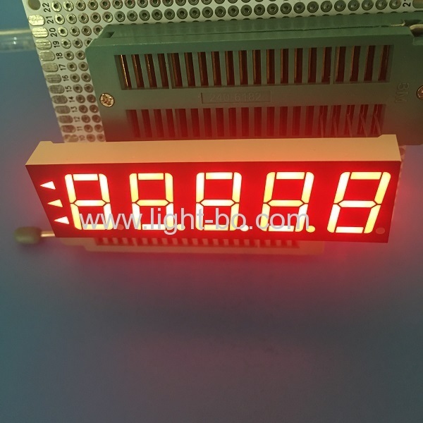 Super red common cathode 5 Digit 0.56-inch 7 Segment LED Display for Instrument Panel .