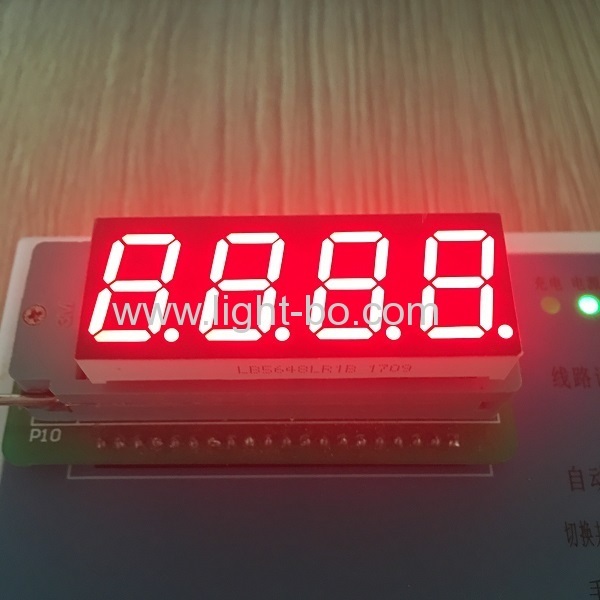 Super Red 0.56" 4 digit 7 segment led display common cathode for instrument panel