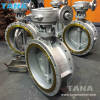 ANSI ASTM A216 WCB flanged ends Metal Seat Triple Offset Butterfly Valve with Gear operated