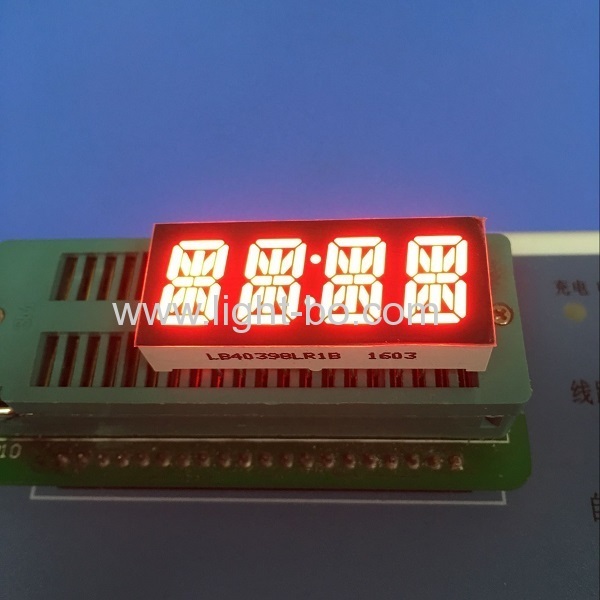 Custom super red coommon cathode 4 digit 0.39" 14 segment LED Display for instrument panel