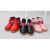 Children round toe zipper ankle boots