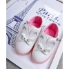 Rabbit print zipper kids shoes