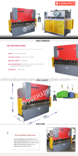 63T2500 cnc hydraulic press brake for sale