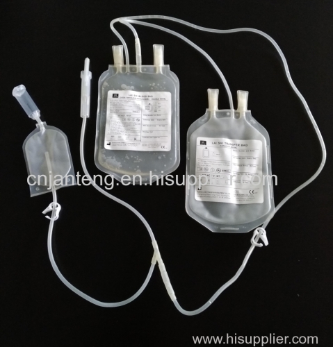 Double blood transfusion bag