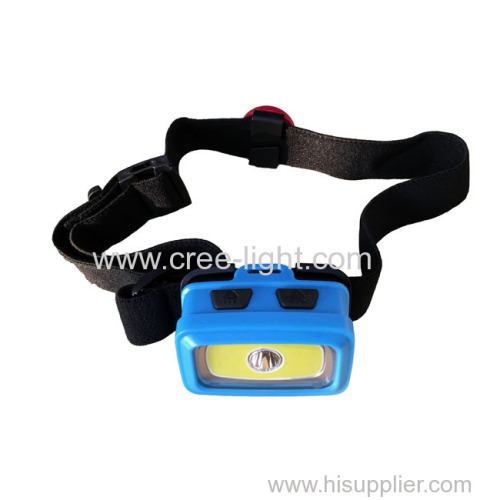 multifucntion 3w cob led camping headlamp with warining light