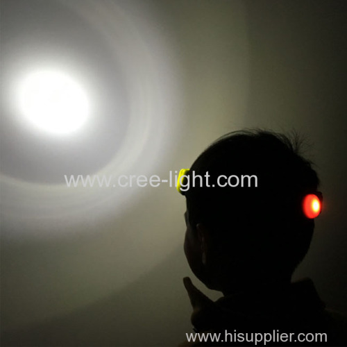 multifucntion 3w cob led camping headlamp with warining light