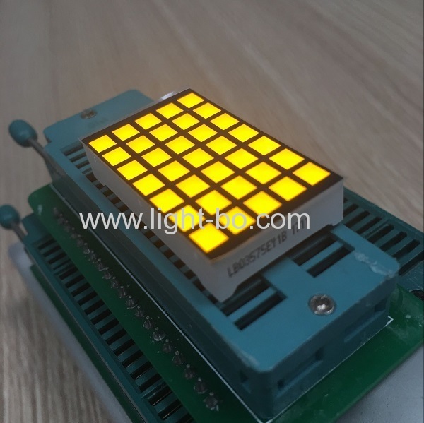 Ultra amber 5*7 square dot matrix LED display 3mm for elevator control panel