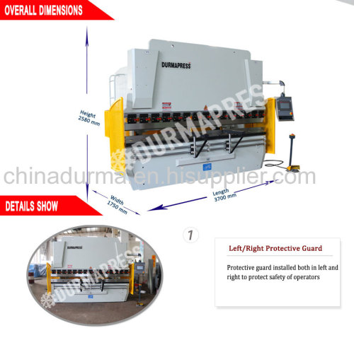 160T 4 meters hydraulic cnc press brake with ESA S60 controller