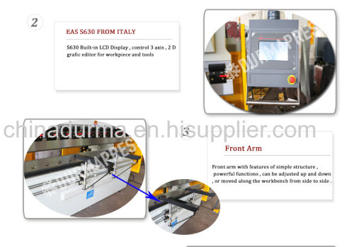 160T 4 meters hydraulic cnc press brake with ESA S60 controller