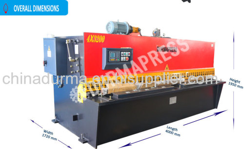 8*3200MM  heavy equipment metal cutting machine steel plate shearing machine