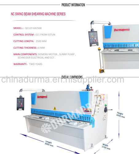 iron plate sheet cutting machine guillotine shearing machine