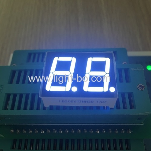 Ultra bright white 0.56  Dual digit 7 segment led display common anode for equipment panel