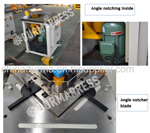 90 Degree Q28YB Hydraulic metal plate sheets fixed Angle Corner Notching Machine