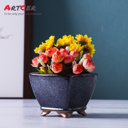 Artcer Ceramic Glazed Mini Flower Pot Christmas Decoration 2017