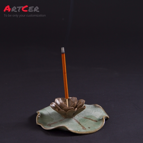 ODM & OEM Handicraft Customized Ceramic Antique Pattern Incense Burner Holder