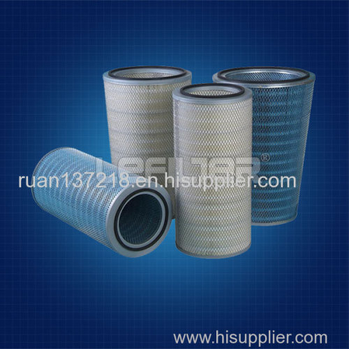 Dust collector pleated cartridge filter