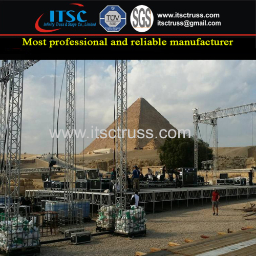 Truss Rigging for Egypt Pyramid Outdoor Event