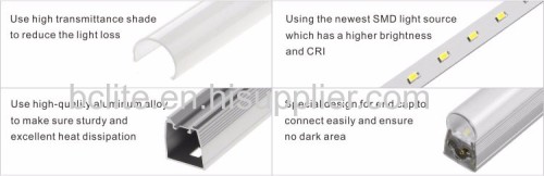 20w 1.2m T5 D shape Aluminum linkable integrated batten LED Light manufacture