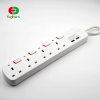 4 way UK electrial switched power extension socket with USB