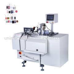 Full automatic hang tag looped string threading machine