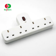 4 way UK wall socket adapter with Led indicator