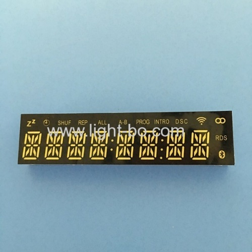 Ultra white custom design 8 digit 14 segment led display common cathode for SOUND