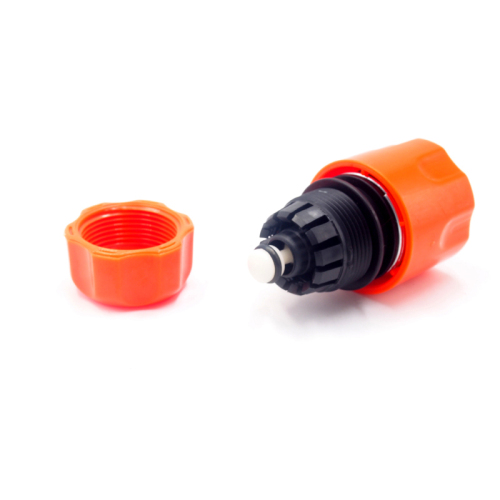 Plastic 1/2  snap-on quick connector with waterstop