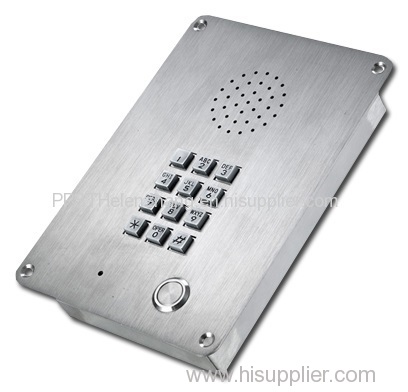 Single push to call button with 12 digit metal keypad telephone emergency telephone elevator emergency telephone