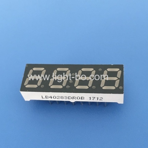 Super red 0.28  4 digit 7 segment led clock display common cathode for instrument panel
