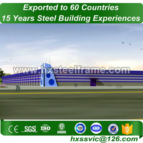 steel frame workshop buildings and steel structure warehouse SGS certified