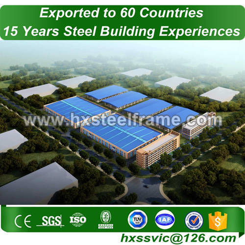 steel shed frame kits made of stell frame with ISO standard export to Turkey