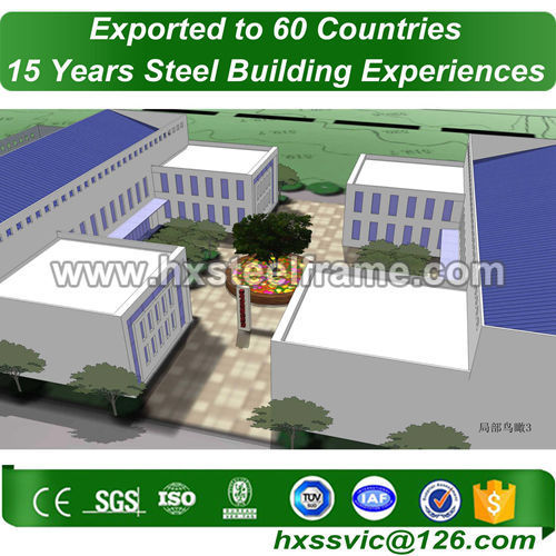 steel storage building kits made of high strength structural steel pre-built