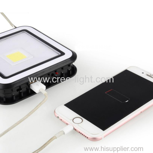 solar power rechargeble COB LED Portable Working Lights