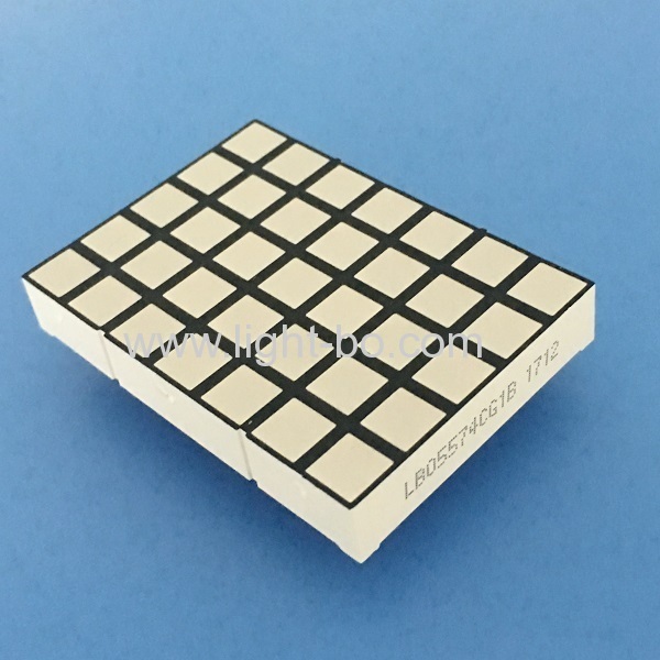 High brightness Pure Green 5mm 5 x 7 Square dot matrix led display for moving signs / message boards