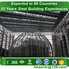 space steel frame building and space frame building CE certified nice erected