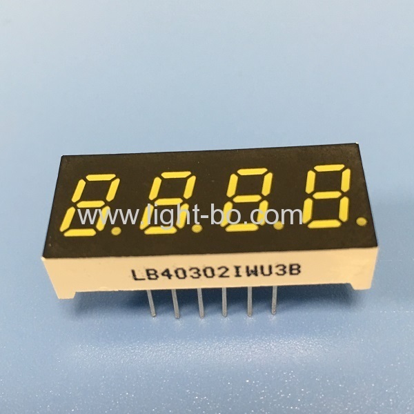 Ultra white 4 digit 0.3" 7 segment led display common anode for instrument panel