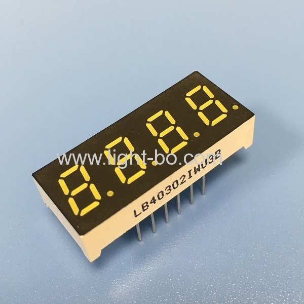 Ultra white 4 digit 0.3" 7 segment led display common anode for instrument panel