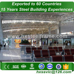steel space truss building made of light metal fabrication low cost