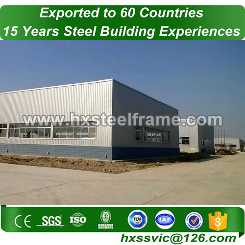 factory building construction made of light steel structure with CE Mark