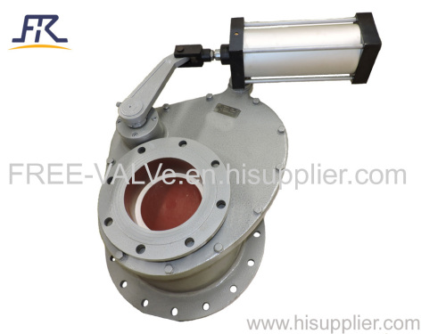 Pneumatic Ceramic Lined Rotary Gate Valve/Ceramic Swing Disc charging Valve/Pneumatic Swing Ceramic Feed Valve