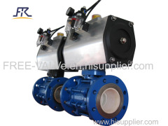 Pneumatic Zirconia High Anti Corrosion Ceramic Ball Valve/O Port Ceramic ball Valve