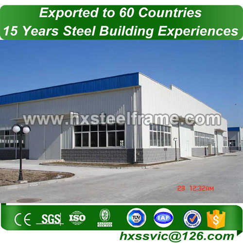 steel factory buildings and industrial steel construction ISO9001 nice cut