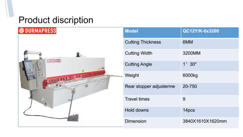 CNC shearing machine with high precision ball screw and linear guide