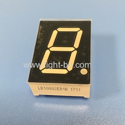 Common cathode 0.8inch super red 7 segment led display single digit for instrument panel