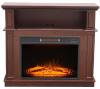 MDF mantle with wood veneer with remote control